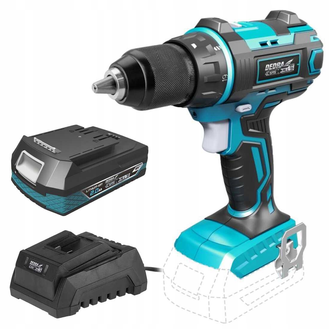 

Dedra Wiertarko Wkrętarka 18V Aku 2Ah Sas+ DED7041