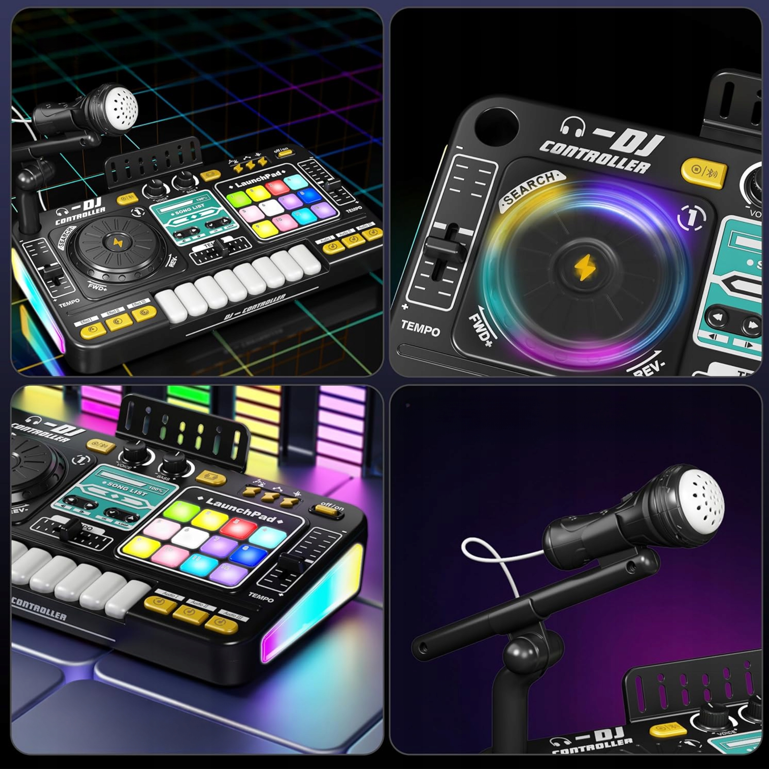 KEYBOARD PIANO FOR CHILDREN MICROPHONE DJ GIFT CONSOLE MIXER DJ LED Kind piano