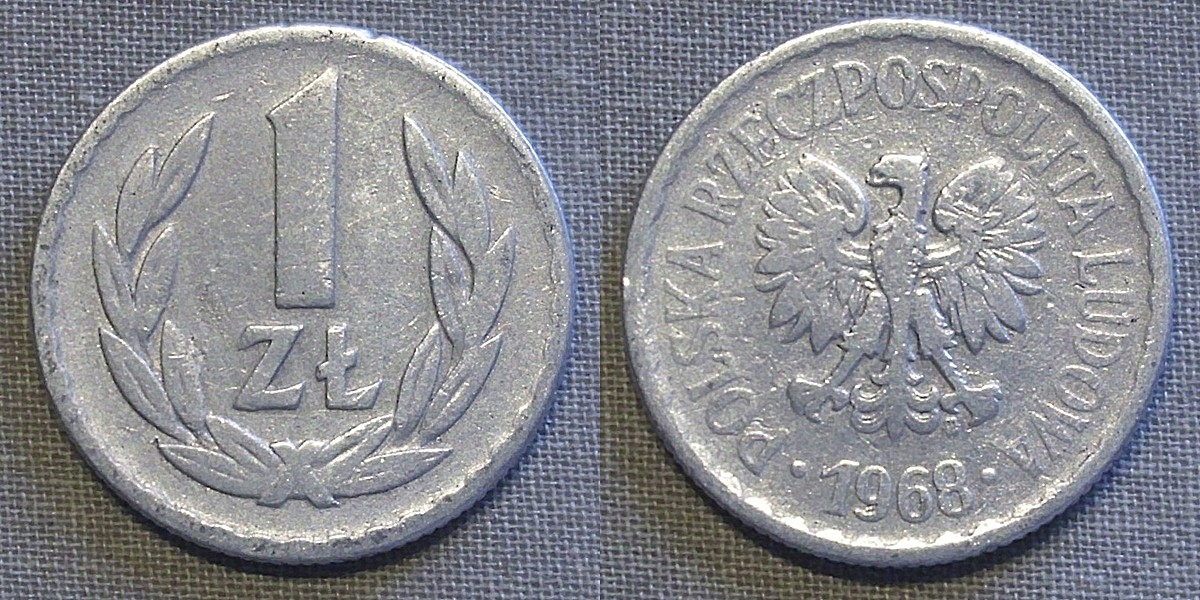1 зл злотый 1968