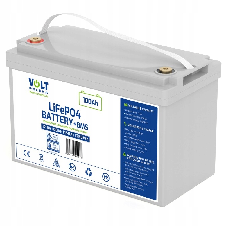 Akumulátor LiFePO4 12,8V 100Ah (150A) Bms Bezúdržbový 6AKLI10112