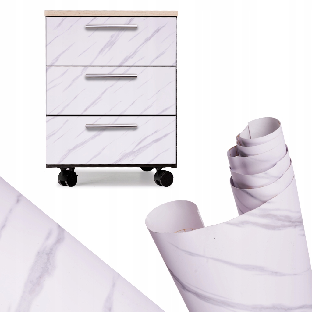 Samolepiaca fólia na fóliu tapeta biela mramor jazz 1,22x50 m