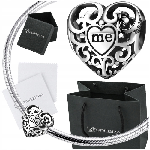 

Charms zawieszka Serce Ażur Me beads srebro 925