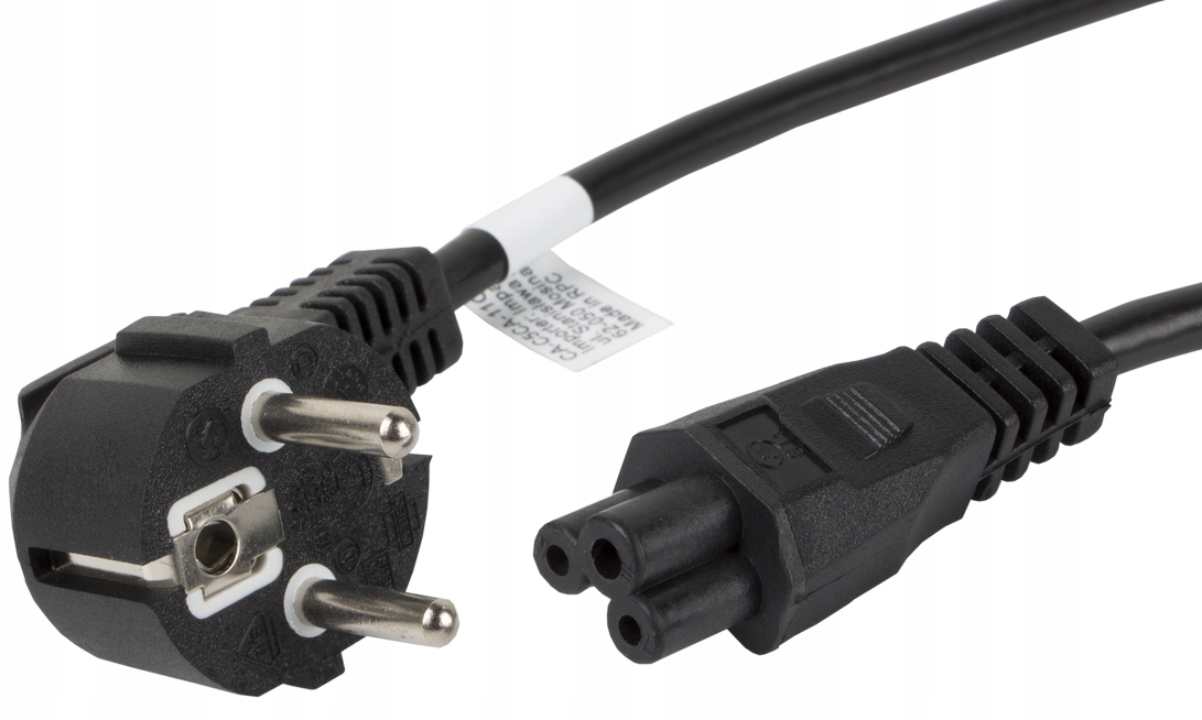 

Kabel Przewód Zasilający Laptop Koniczynka 1.8m Ce