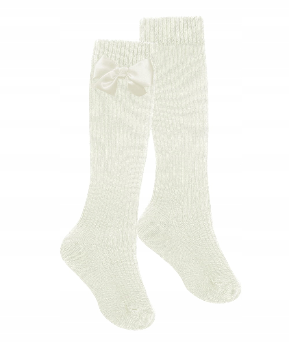 

Sówka podkolanówki ekri z kokardą 26-28