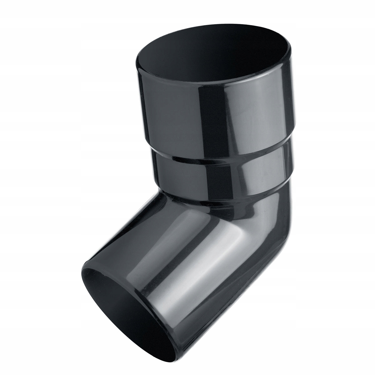 KOLANO rury spustowej PVC 90mm grafit