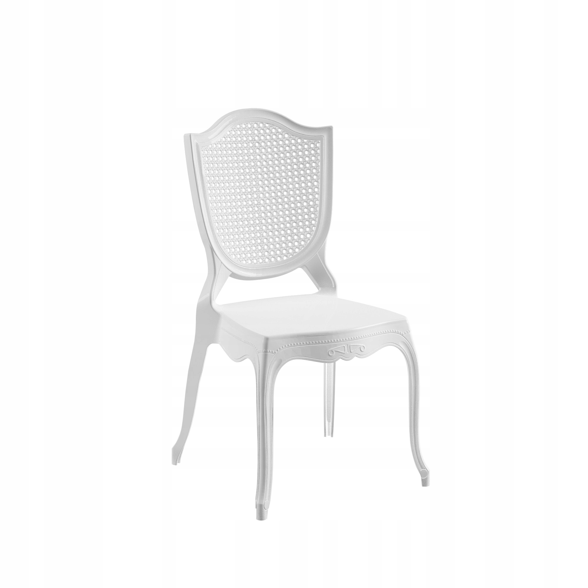 GLAMOUR zestaw 4 krzesła i stół 120/160 BIAŁY Liczba elementów w zestawie 5