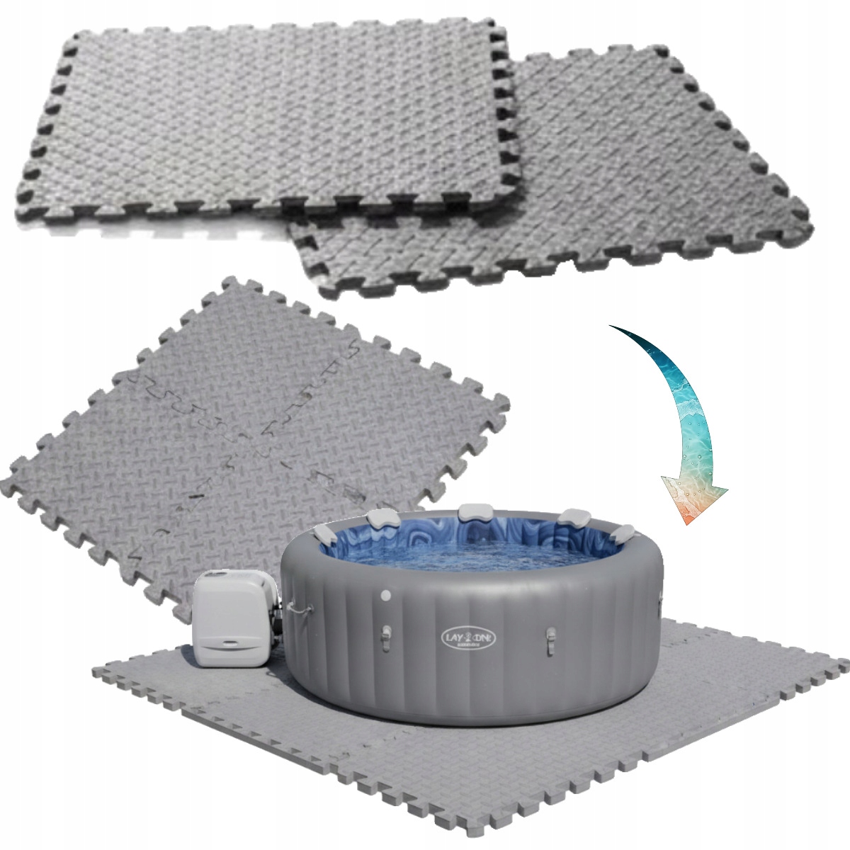 Podkladová Podložka Pod Nafukovací Spa Bestway Lay-z-spa Santorini 216 cm