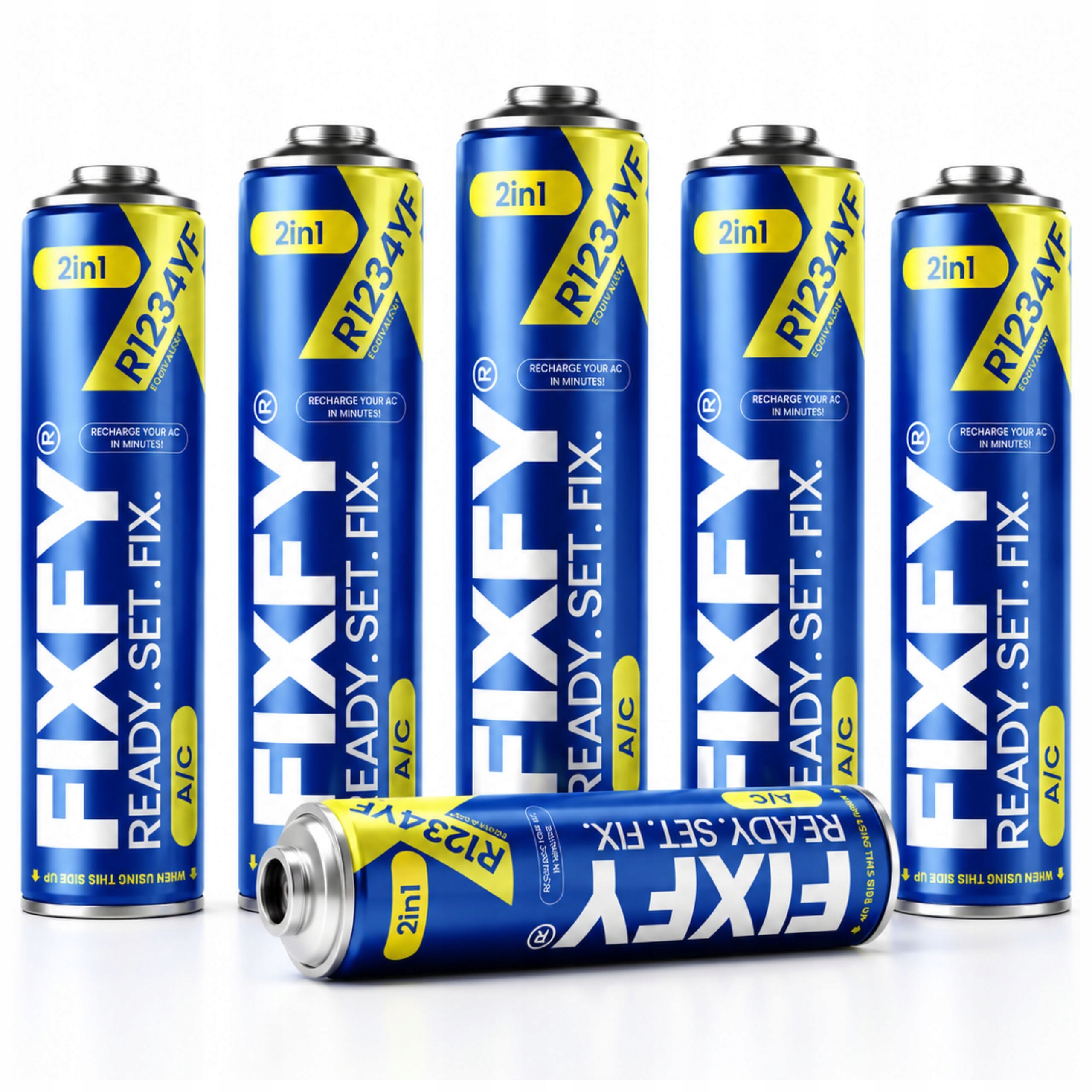 Sada na plnenie klimatizácie s činidlom Fixfy 2v1 6x plechovka 500ml r1234yf