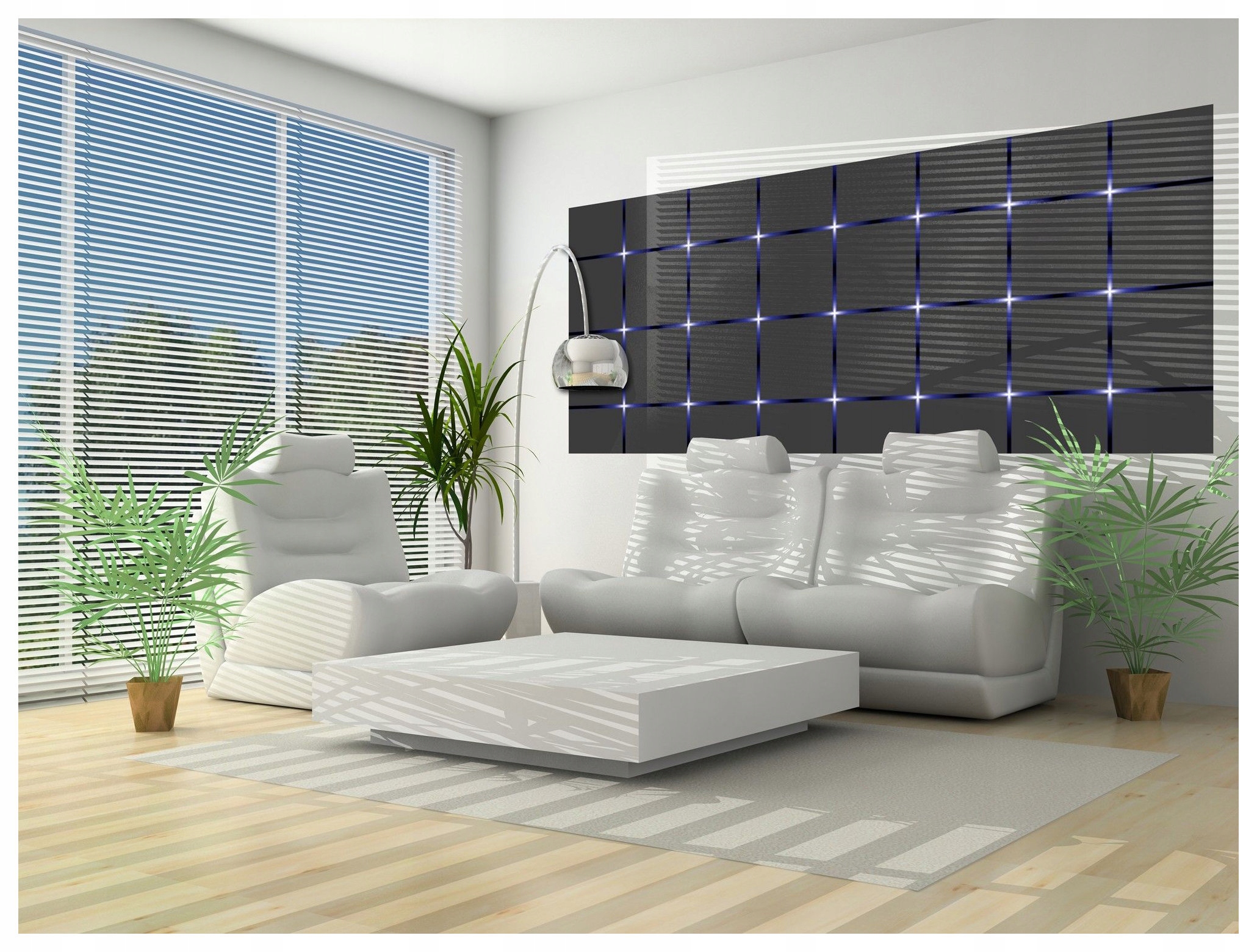Tapeta Abstrakt Světlo Rytmus Linie Světle Modrá Tmavý Minimalismus 250x104 lepidlo
