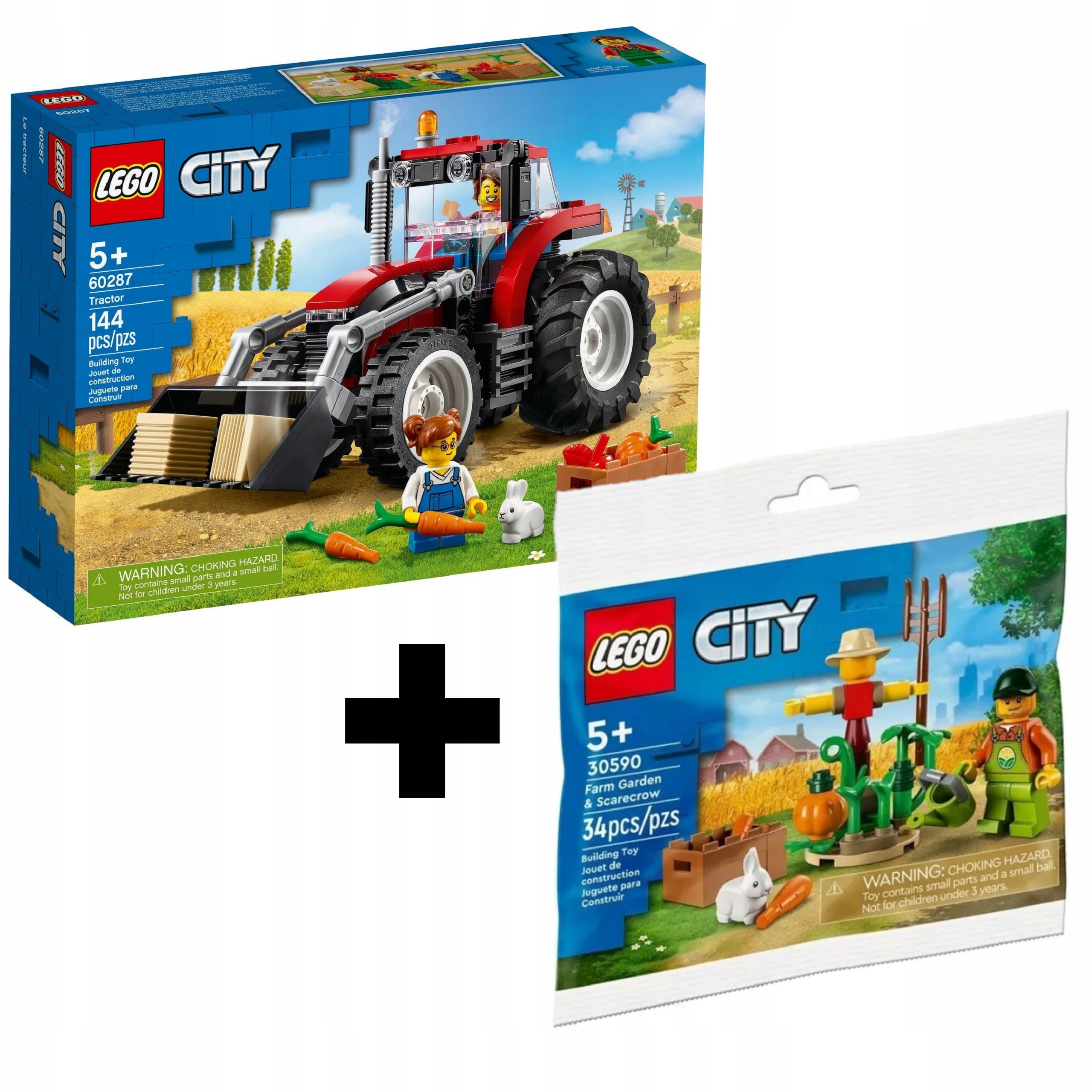 

Lego City Klocki Wieś Farma Rolnik Traktor 60287