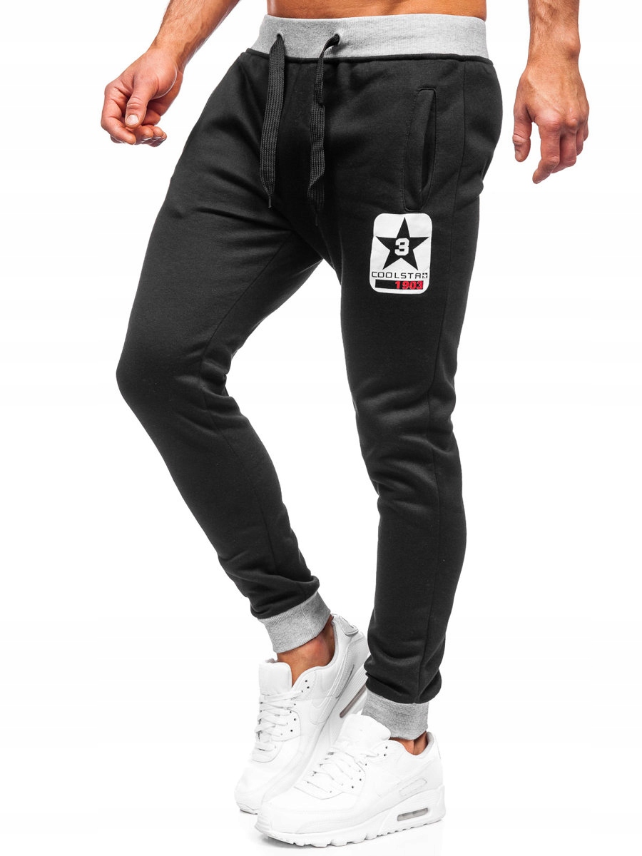 

Spodnie Męskie Dresowe Czarne K10001 DENLEY_2XL
