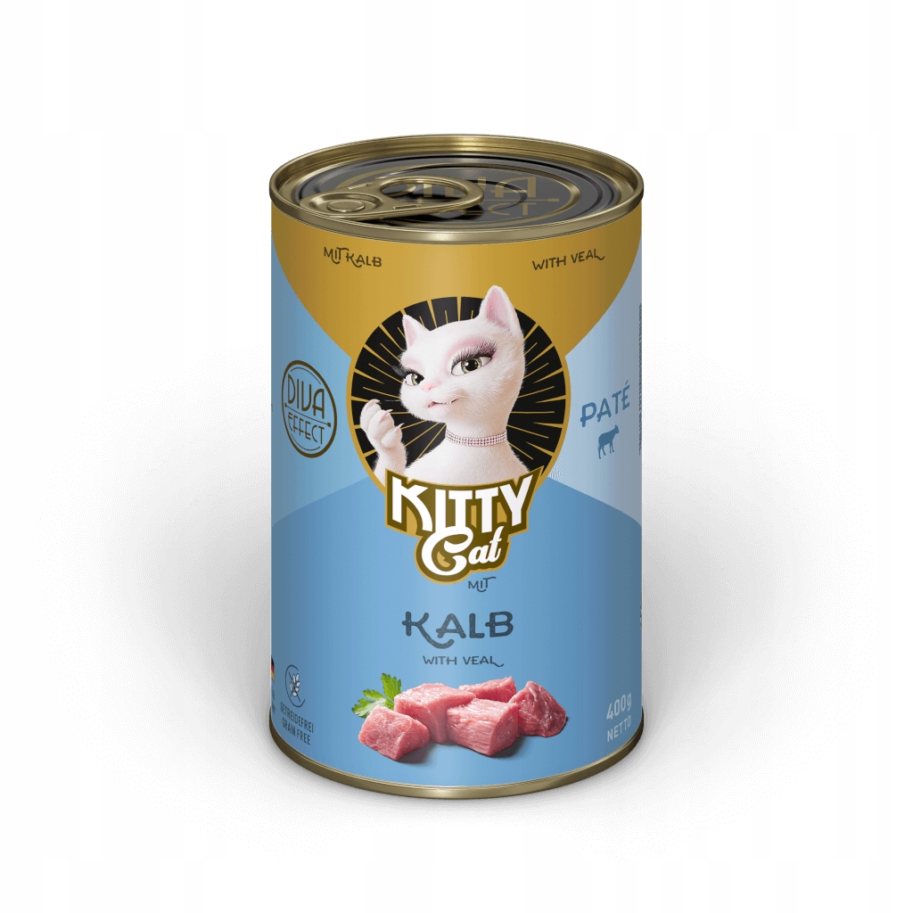 5X Kitty Cat Veal Pate 400g mokré krmivo pro kočky