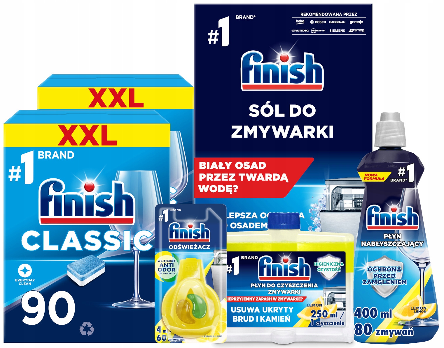 Levně Finish Sada Classic Tablety do myčky 2 x 90 kusů doplňky