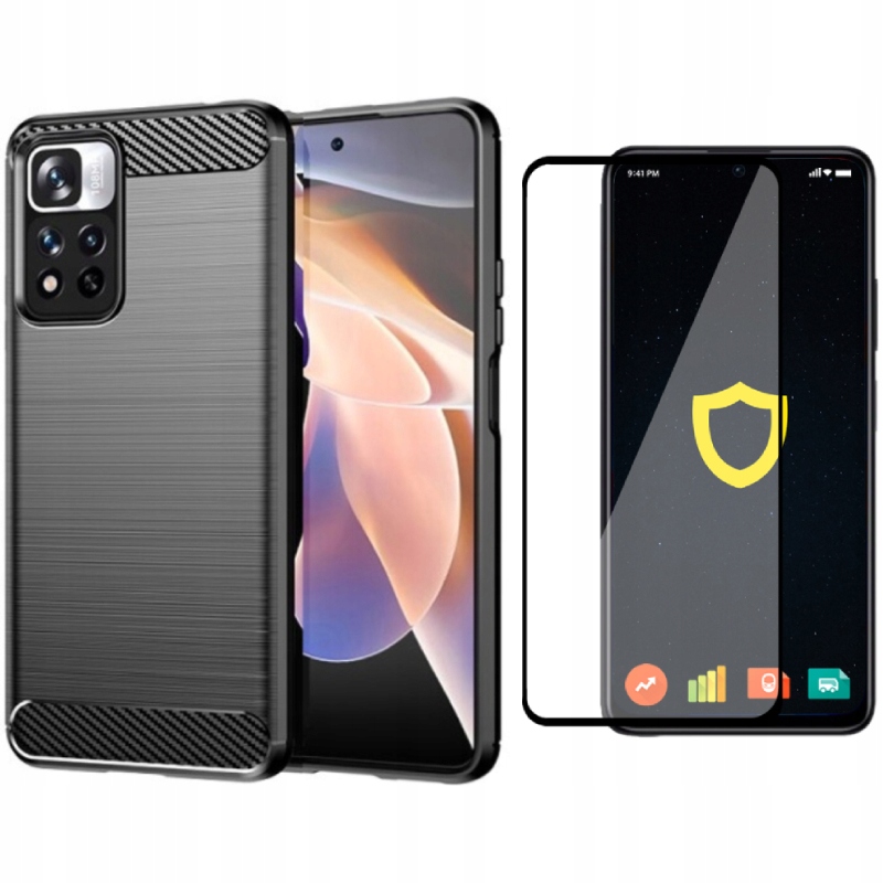 

Etui Pancerne Carbon Do Redmi Note 11 Pro Szkło