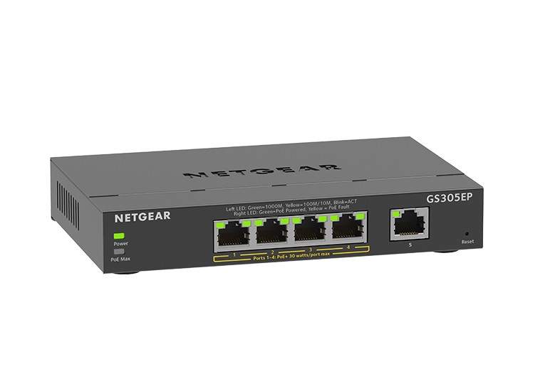 Netgear Prepínač GS305EP 5x1GE (4xPoE+)