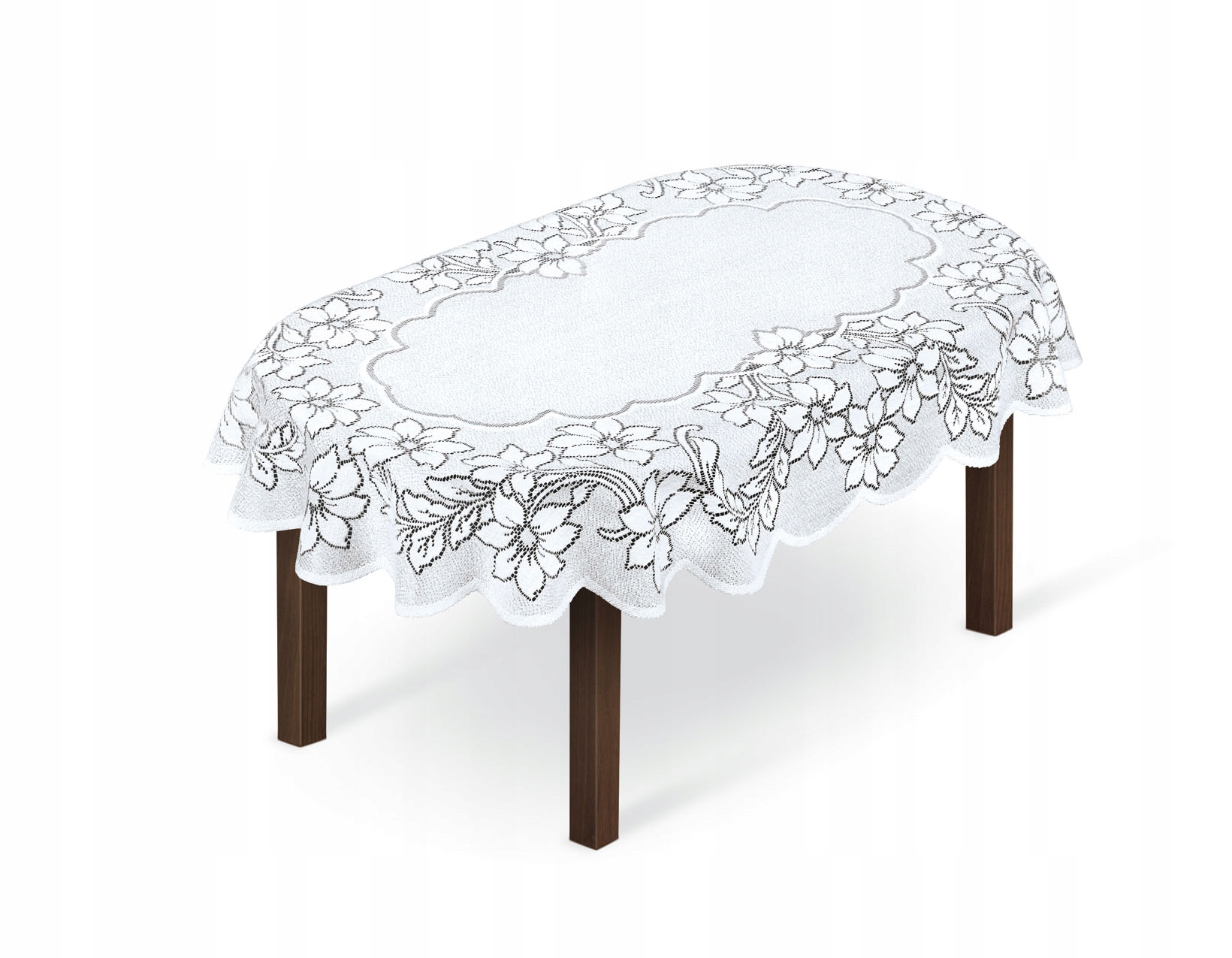 

Obrus Żakardowy Owalny Biały 24986 140x250cm