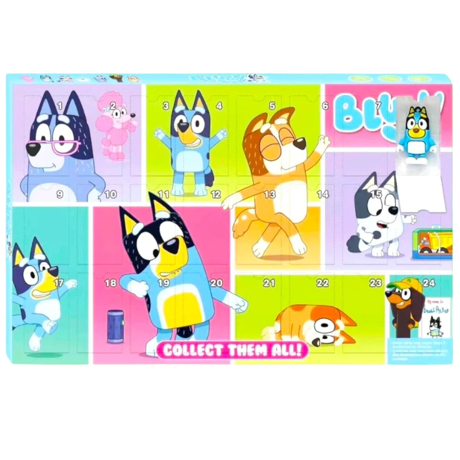 MĖLYNASIS BINGO ADVENTO KALENDORIUS 24 STAIGMENŲ FIGŪRĖLĖS LANGELIO FIGŪRĖLĖ Rinkinio tipas