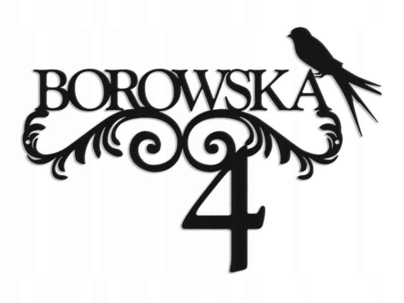 Číslo Na Dom 48 cm Tabuľa Adresa Ocel 2 mm ul. Borowska