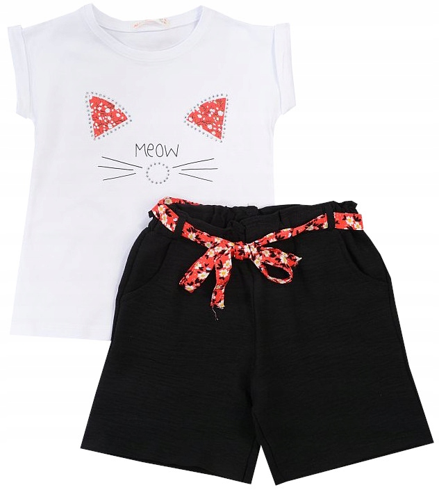 

Komplet Zestaw Bluzka Krótkie Spodenki 110 H501D