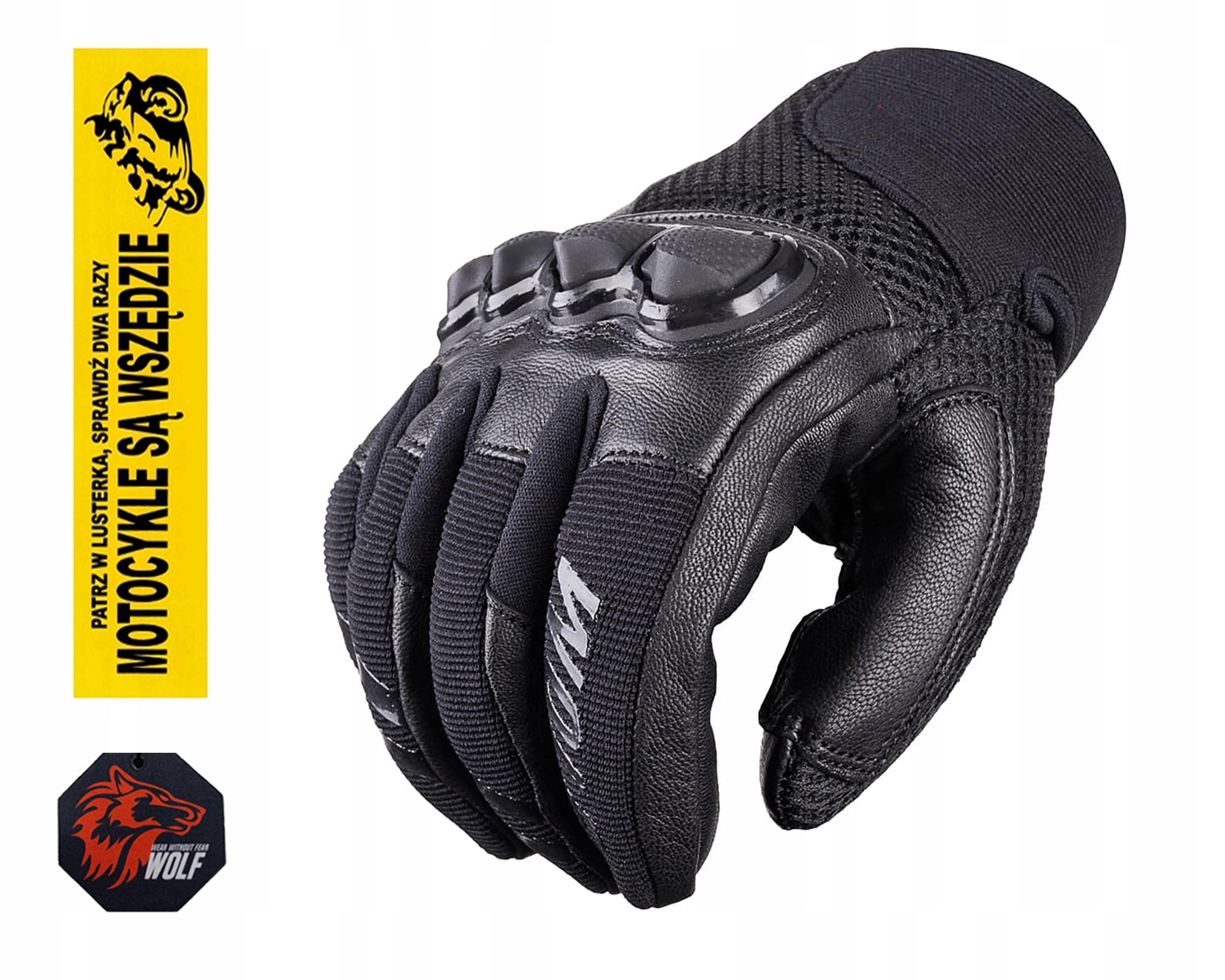 Wolf Letnie Męskie Rękawice Motocyklowe Skóra Tekstylia Grando 2XL Gratisy