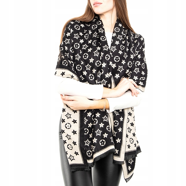 

C22-2 Blk/beige Damski Szalik Uniwersalny