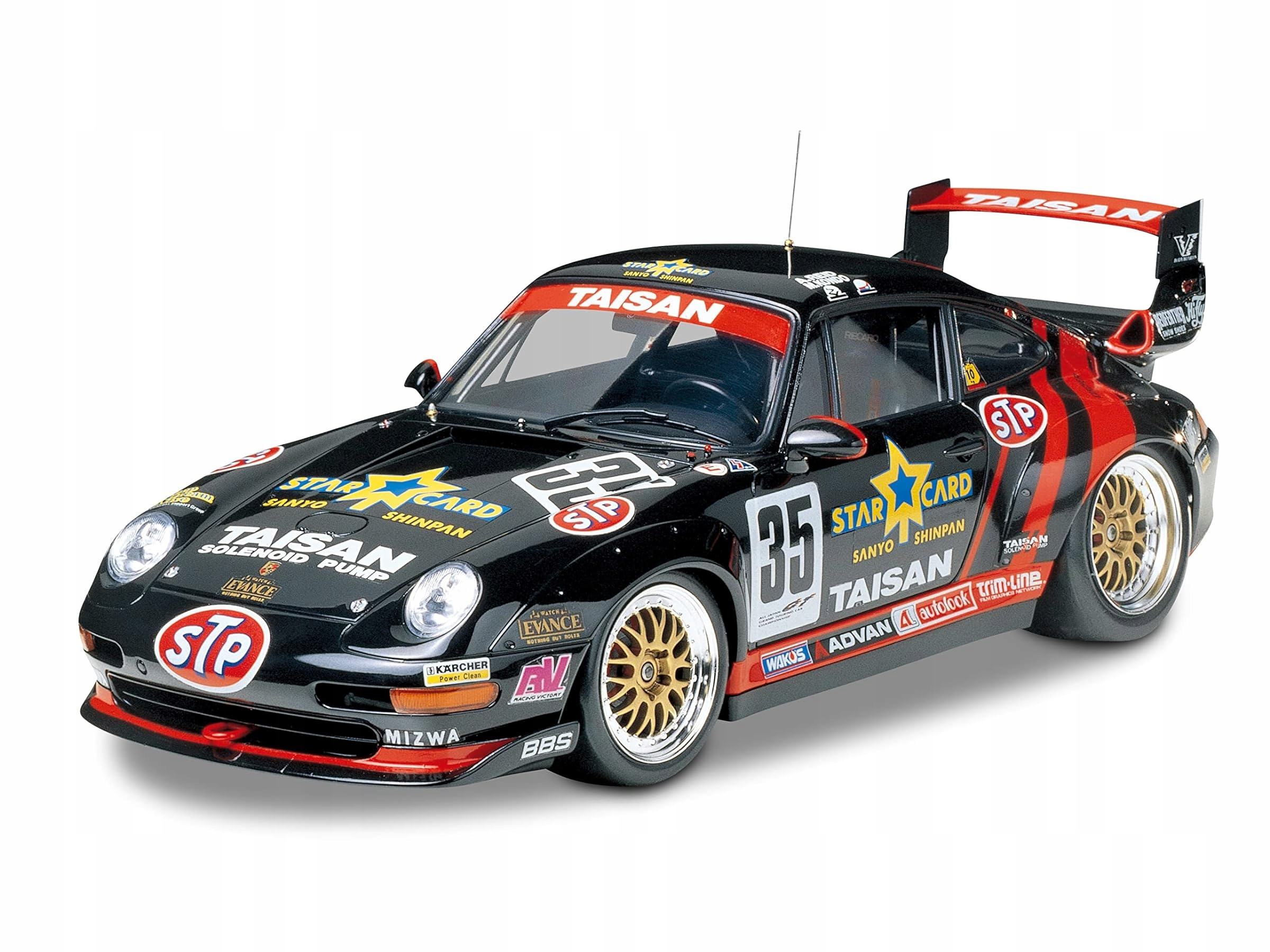 Tamiya Porsche Taisan Starcard 911GT2 1995 Věrná replika Model 1:24 Slepá