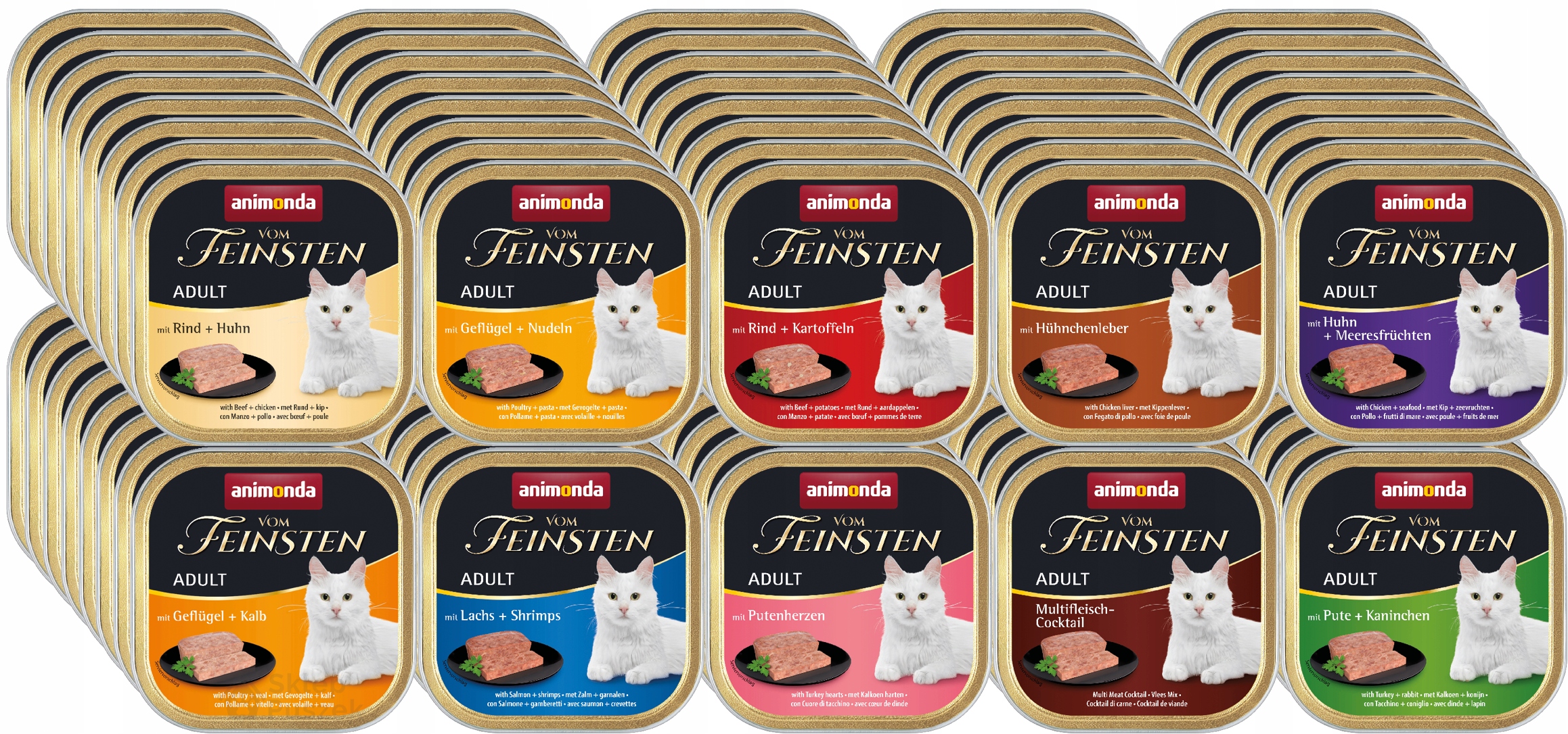 Animonda vom Feinsten Adult 80x100g MIX základních příchutí