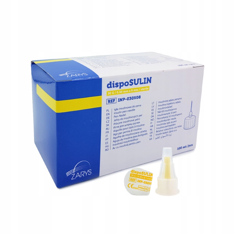 

dispoSULIN Igły Do Pena 30G 8 mm Uniwersalne 100