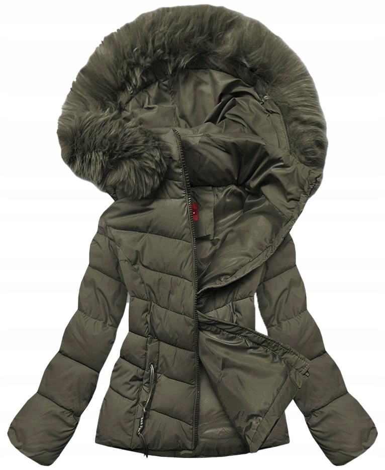 Krátká Bunda Kapuce TY043 Khaki M (38)