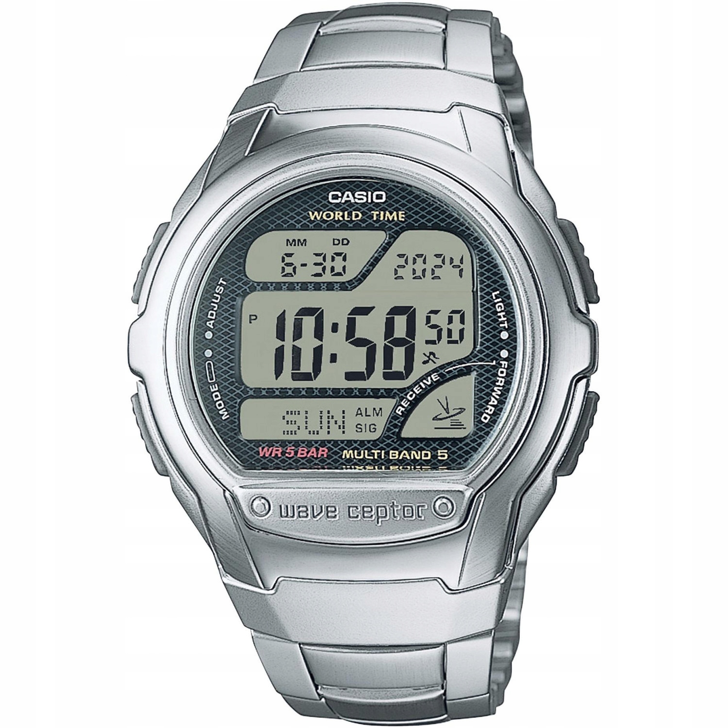 Pánské Hodinky Casio WV-58RD-1AEF stříbrný náramek