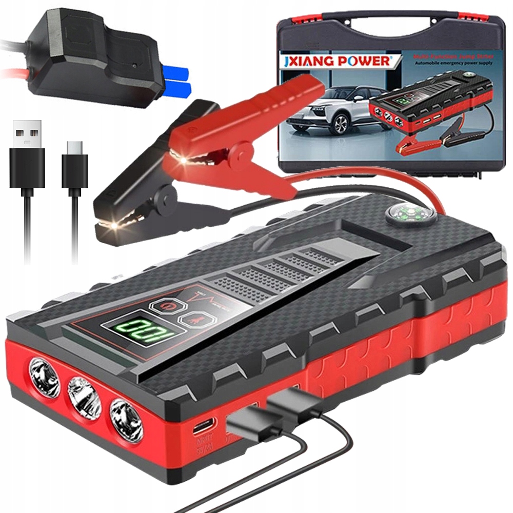 Startér Do Auta 10000MAH Powerbank Autostartovací Zařízení 800A 12V