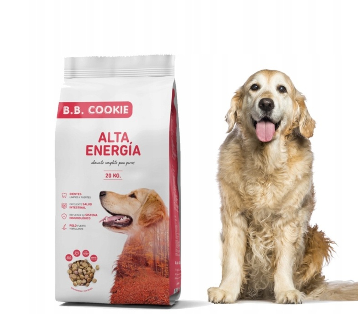 Levně B.b. Cookie Alta Energia – vysoká energie a síla pro aktivní psy 20 kg