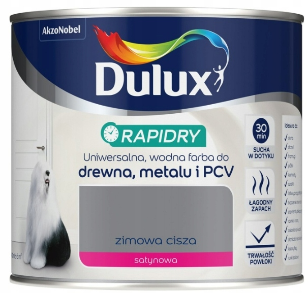 

Dulux Rapidry Farba Uniwersalna Zimowa Cisza 0,4L