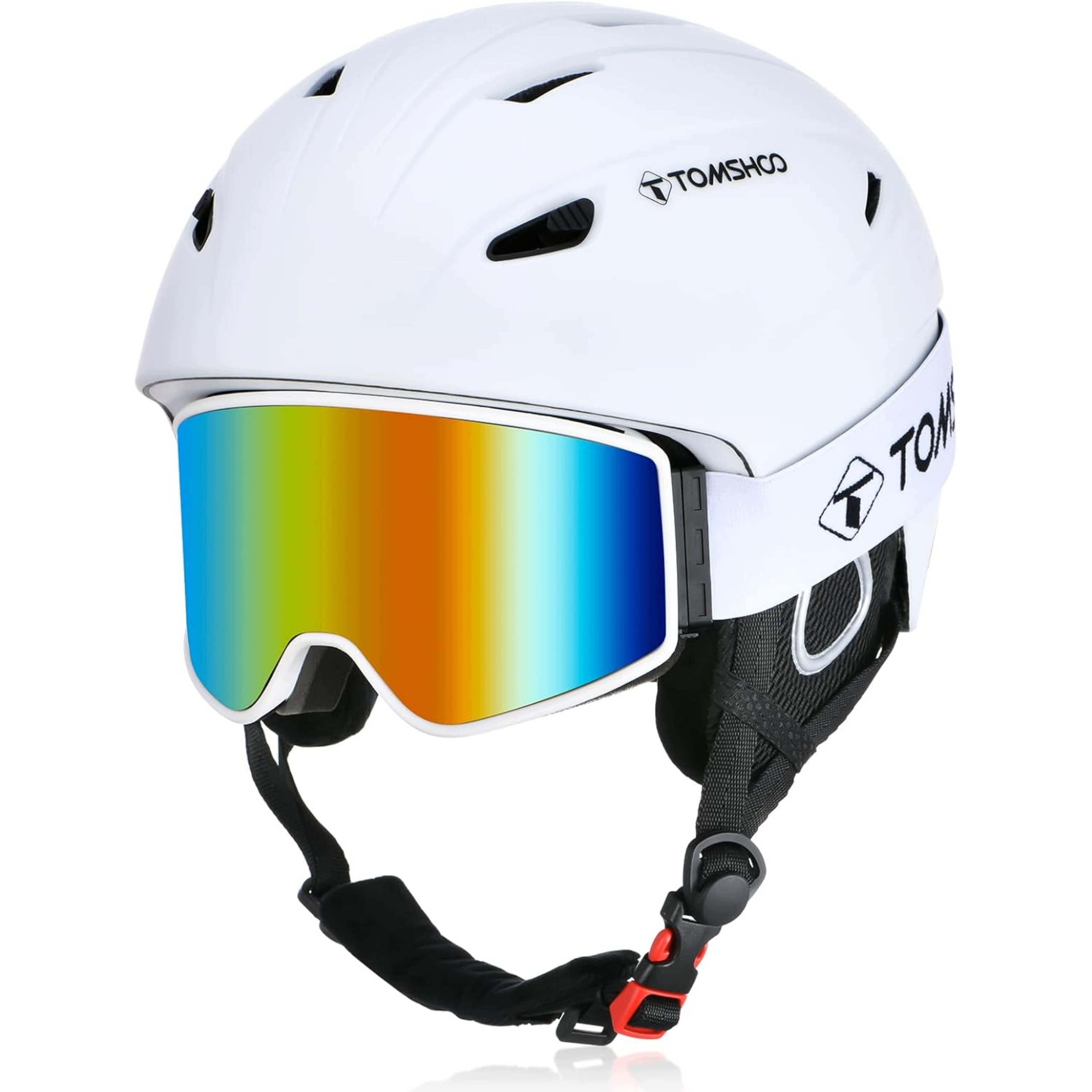 Tomshoo Kask Narciarski z Goglami Zestaw Snowboard Wentylacja Regulacja