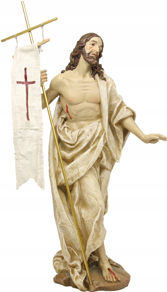 Figurka Figúra Ježiš Zmŕtvychvstalý ručne maľovaná Veľká noc 30 cm