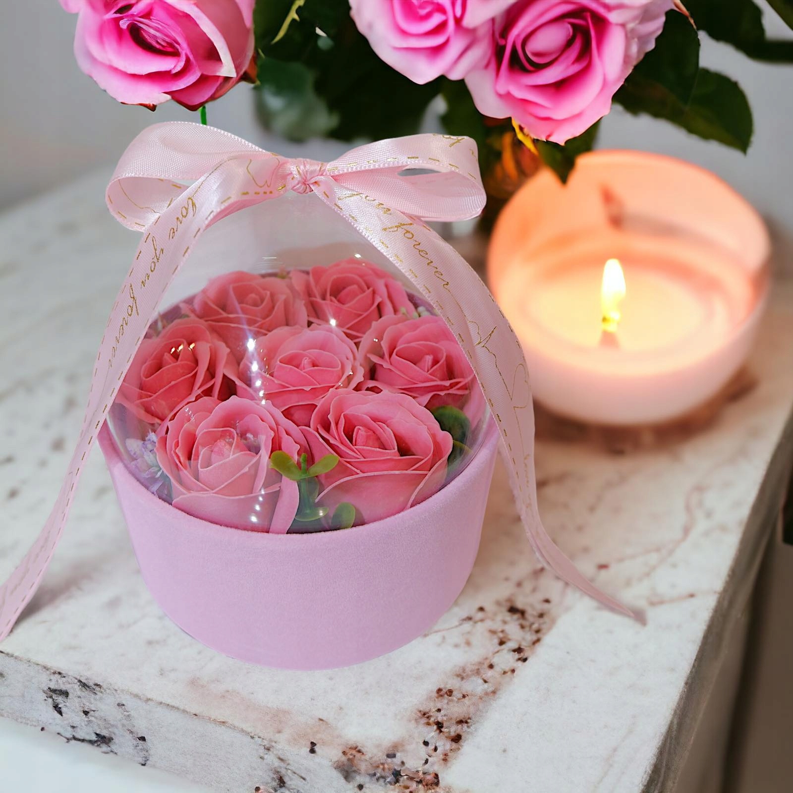 FLOWER BOX KWIATY MYDLANE BUKIET PREZENT Dzień Matki EAN (GTIN) 645190884018