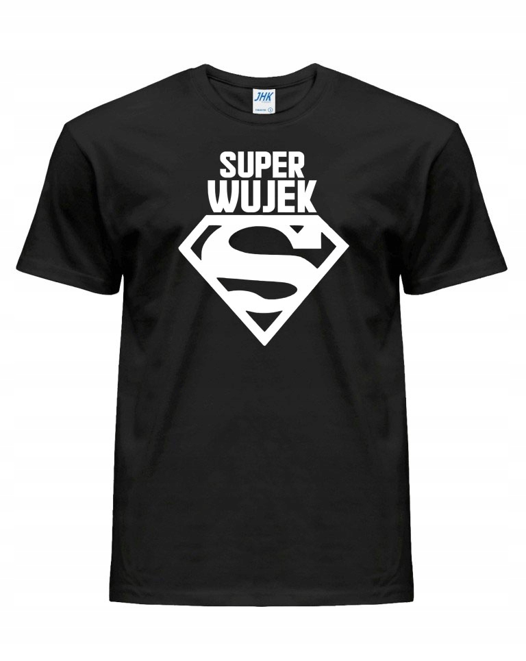 

Koszulka czarna męska z napisem Super Wujek XL