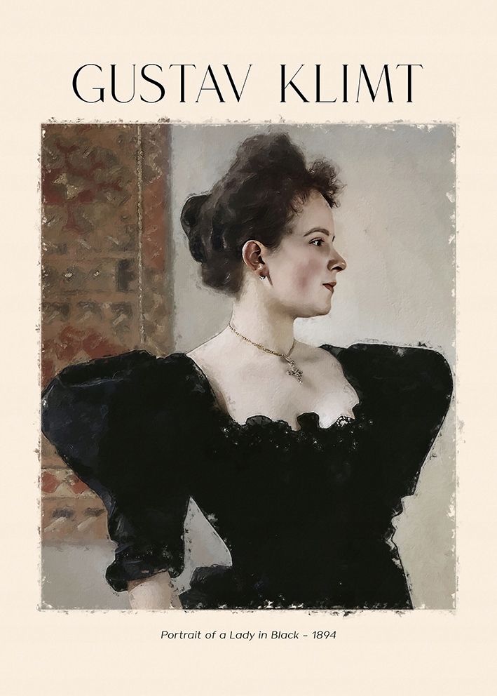 

Gustav Klimt Dama W Czerni Plakat B1 100x70cm #307