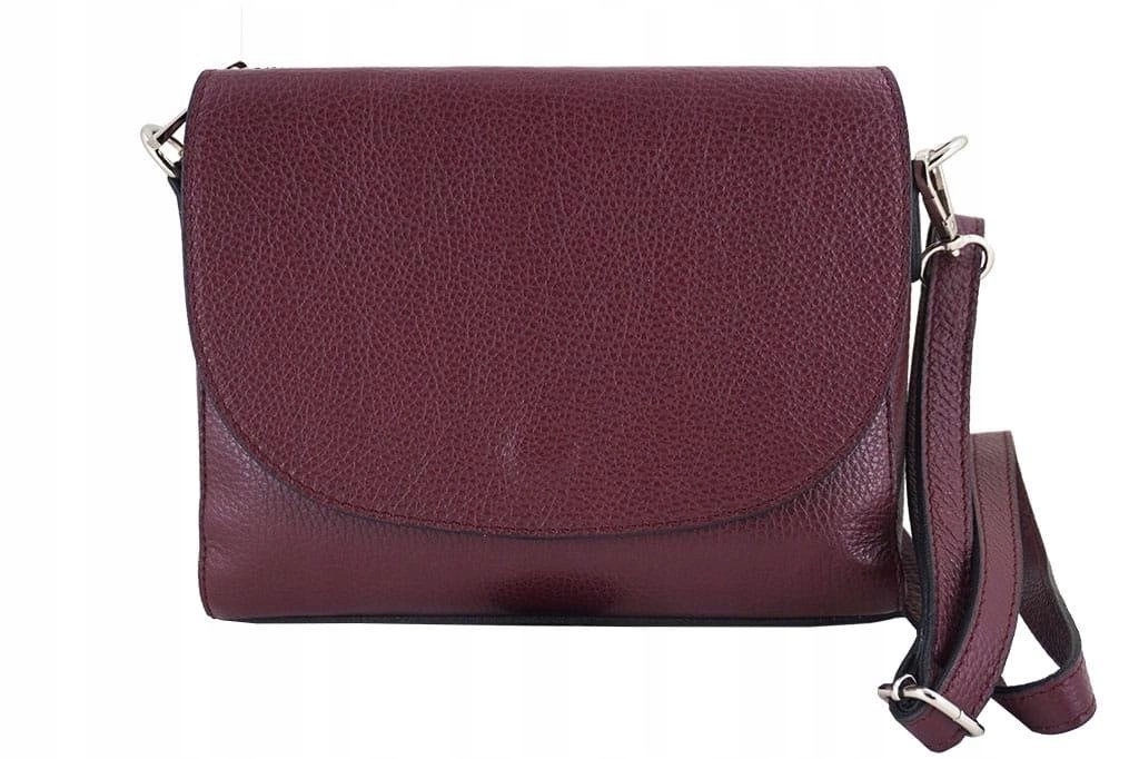 Dámská kabelka přes rameno z přírodní kůže Bordó