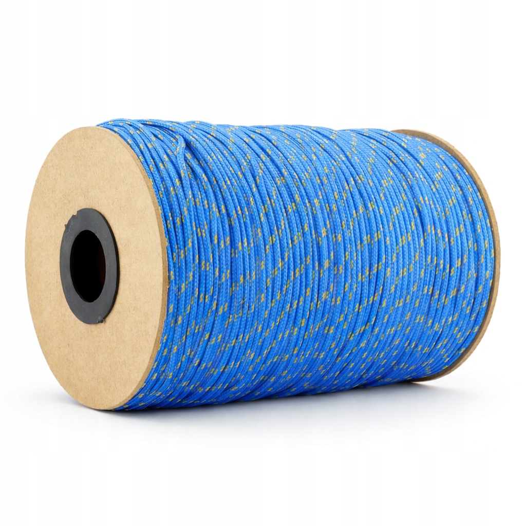 Polypropylenové lano Pp 6 mm × 400 m modré žluté skvrny na roli