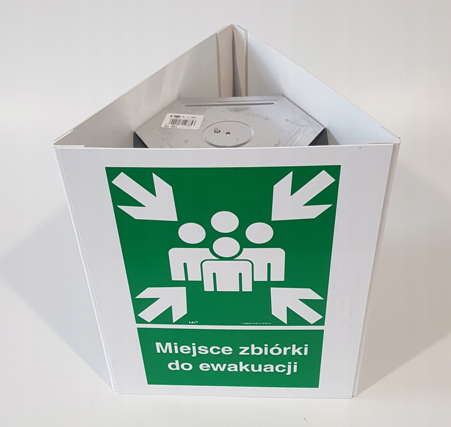 MIEJSCE ZBIÓRKI DO EWAKUACJI 25X30 przestrzenny Szerokość produktu 25 cm