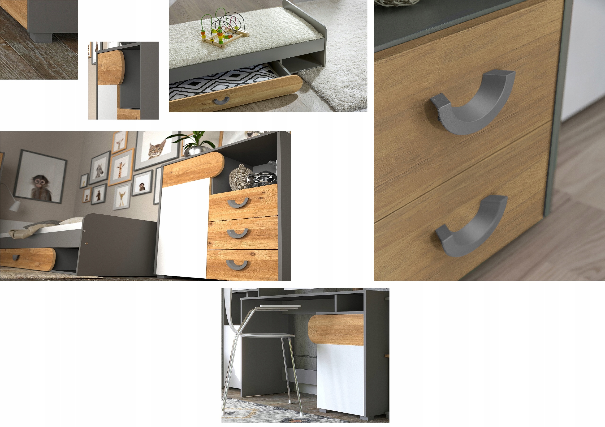 Łóżko młodzieżowe 80 z materacem pojemnikiem Marka Dolmar