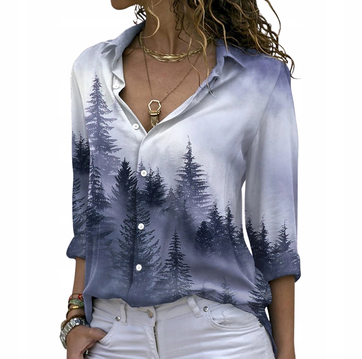 Elegantná košeľa dámska blúzka rozopínateľné vzory