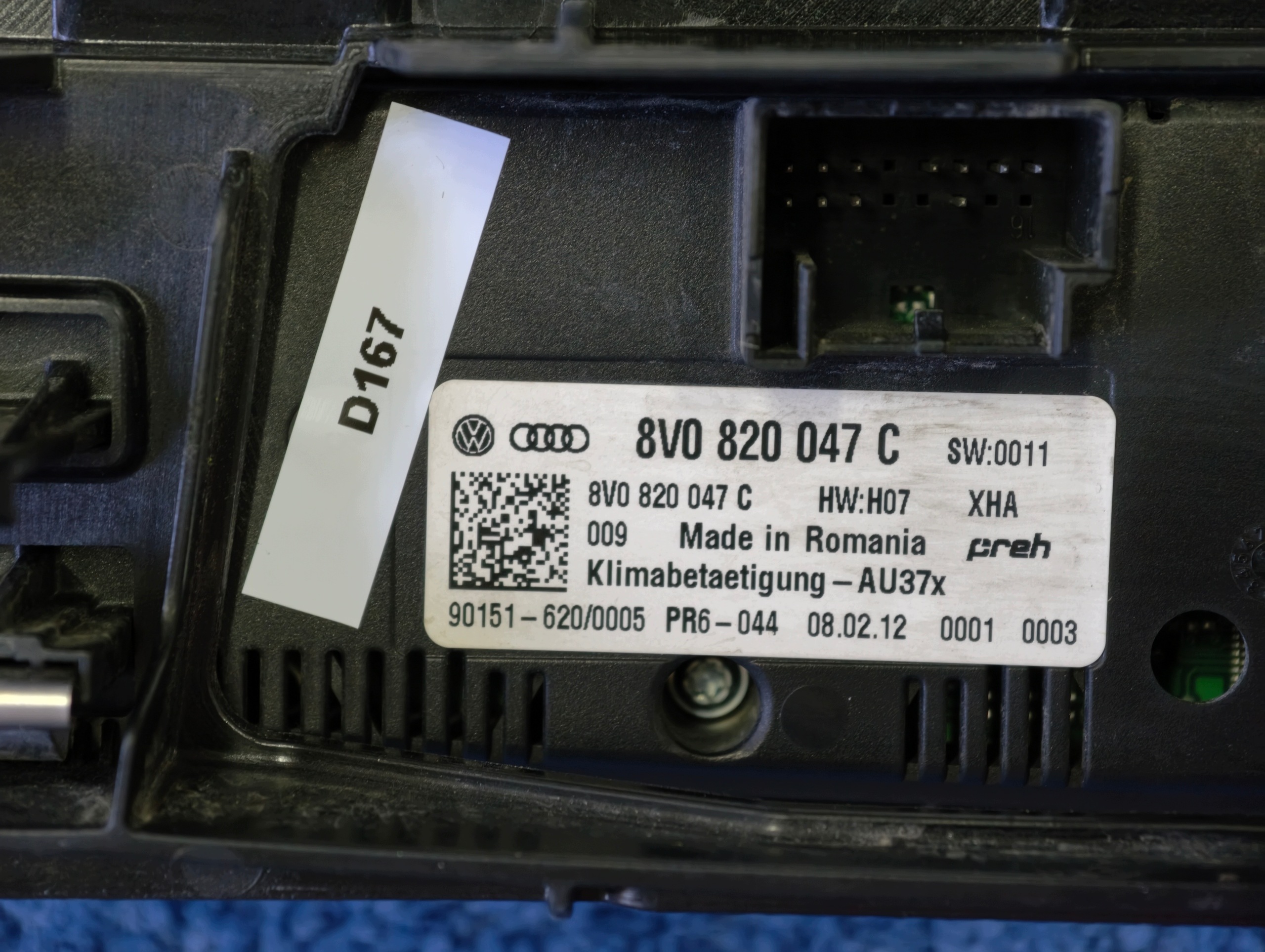 AUDI A3 S3 8V 2012-2016 PANEL klími klimatizaci originál 8V0820047C