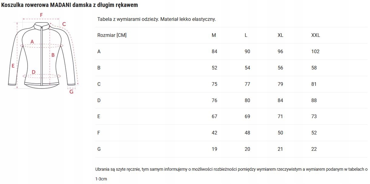 Madani: koszulka rowerowa Dots, r. XL Cechy dodatkowe kieszeń na plecach stójka
