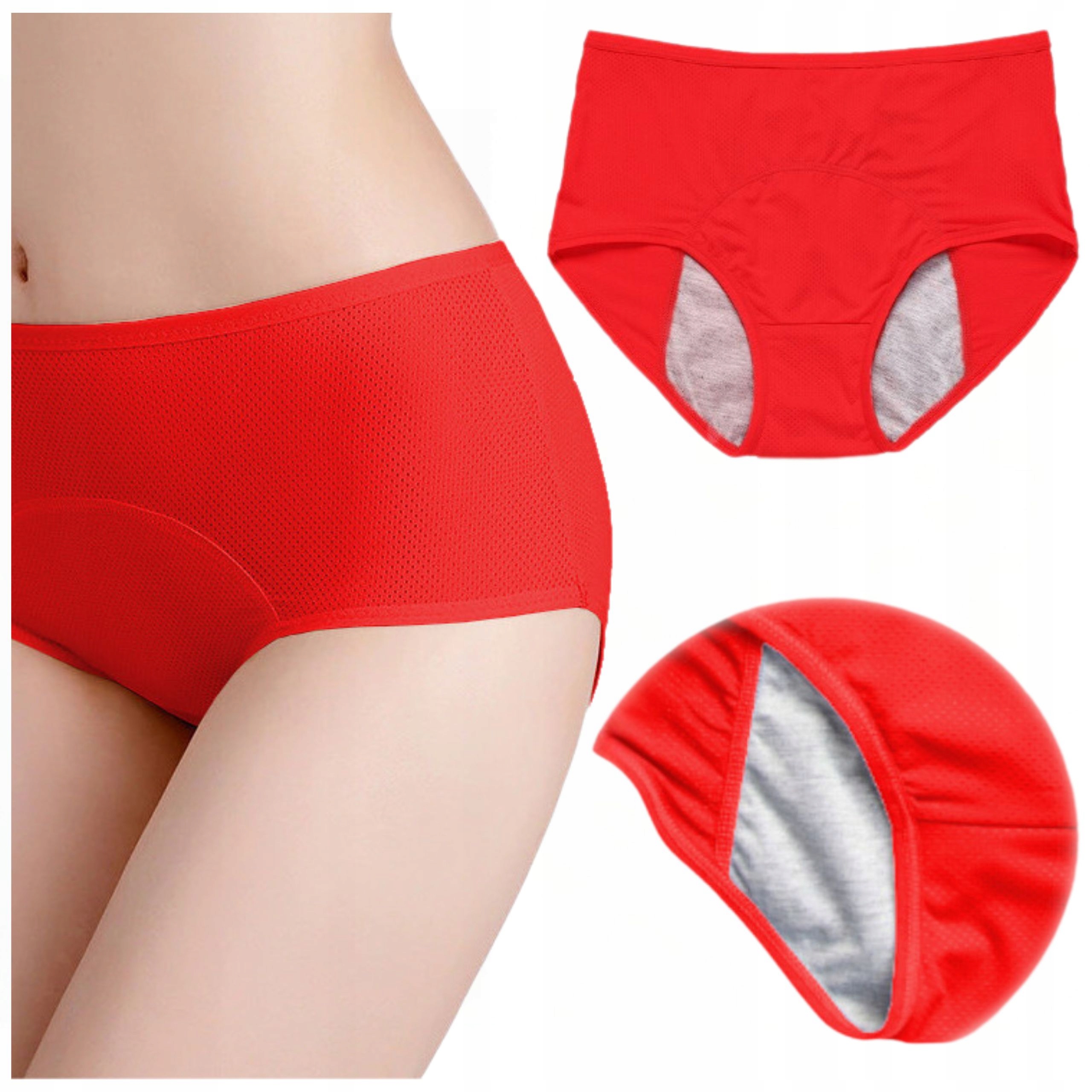 Majtki Menstruacyjne Figi Nieprzeciekające Chłonne na Okres Dla Kobiet 5XL