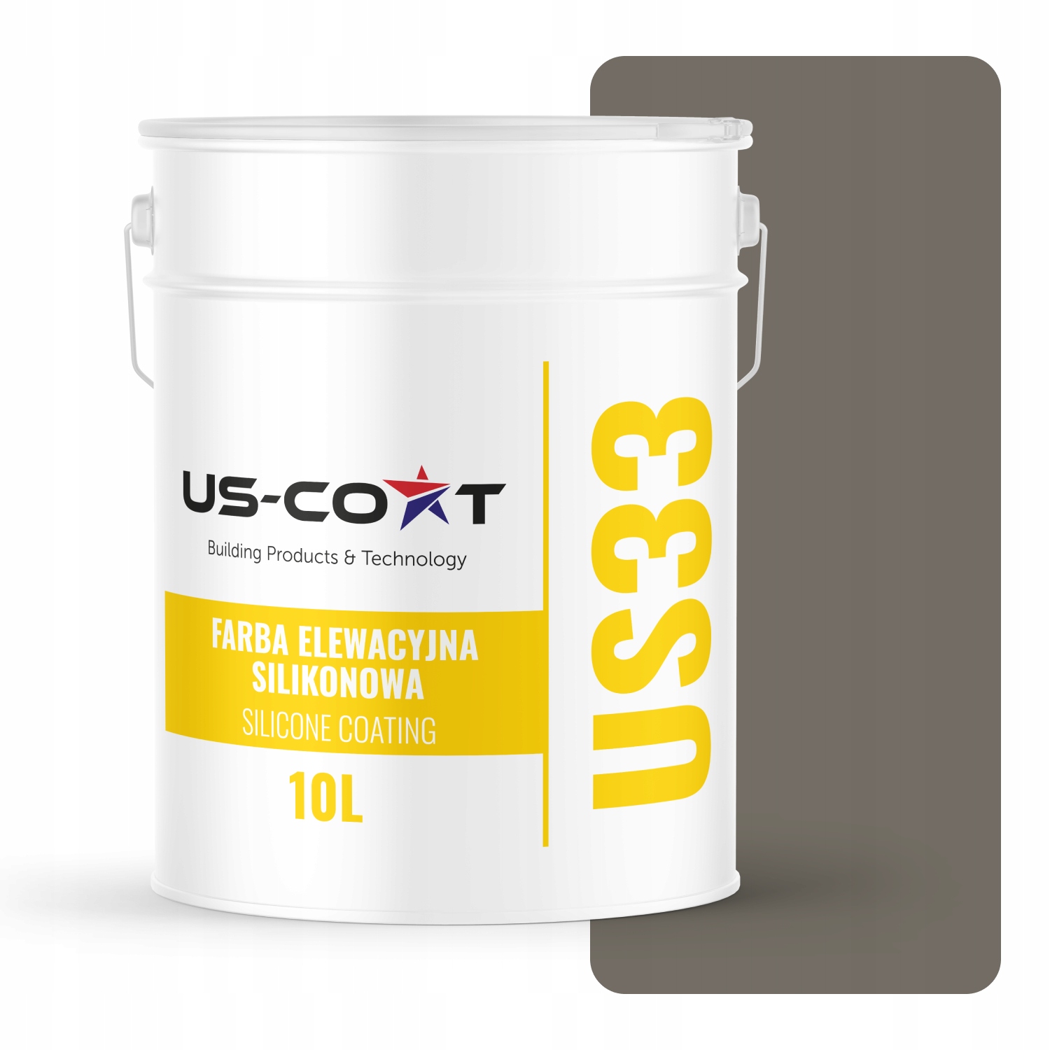 Farba Fasádna Silikónová Farba Šedá Tmavo Teplá F296 Uv 10L Výrobca