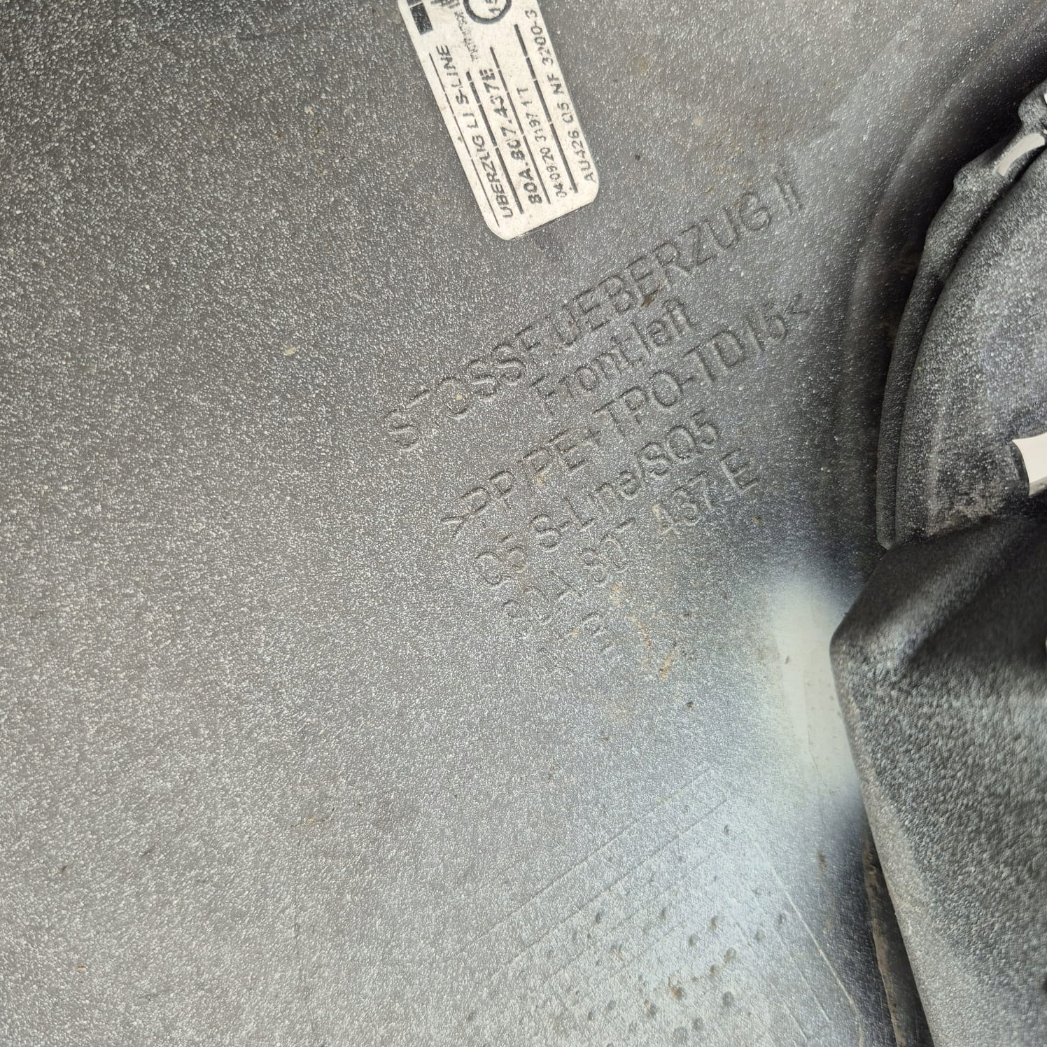 AUDI Q5 II 2 S-LINE 16-20 BOK of a bumper left front washer