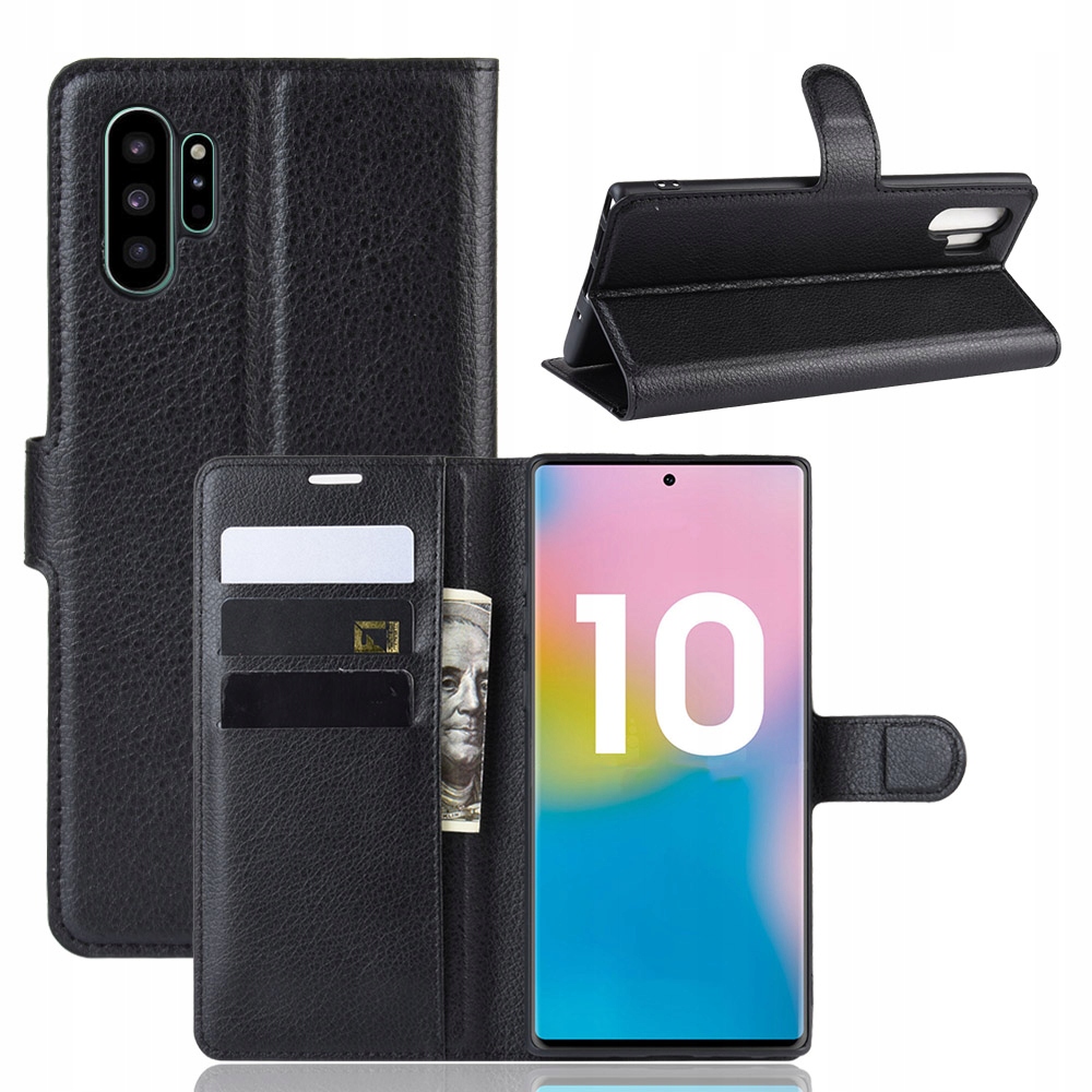 

Etui Portfel Litchi, Pokrowiec Do Galaxy Note 10+