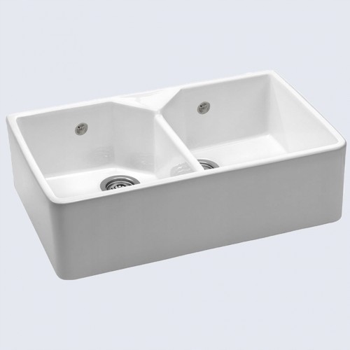 Zlew Reginox Belfast Double ceramika biały